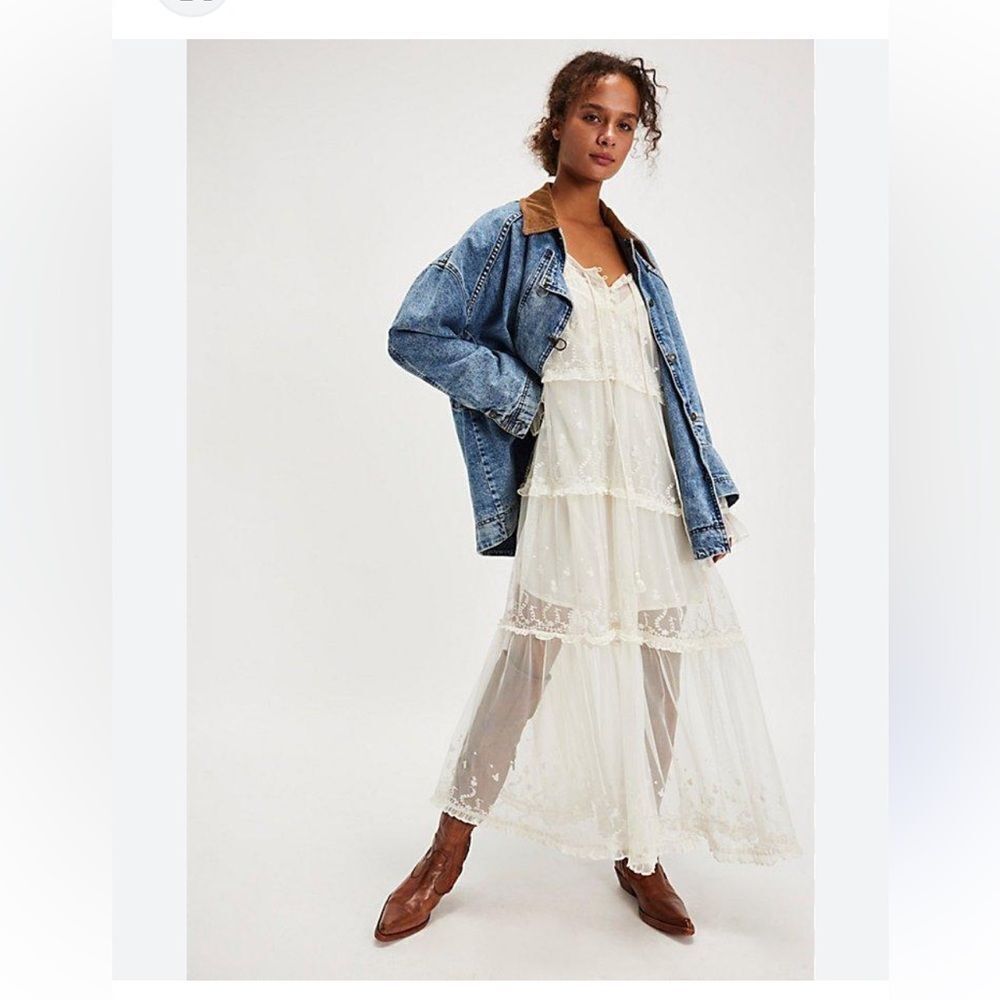 Free People Stevie Maxi Dress white size XS